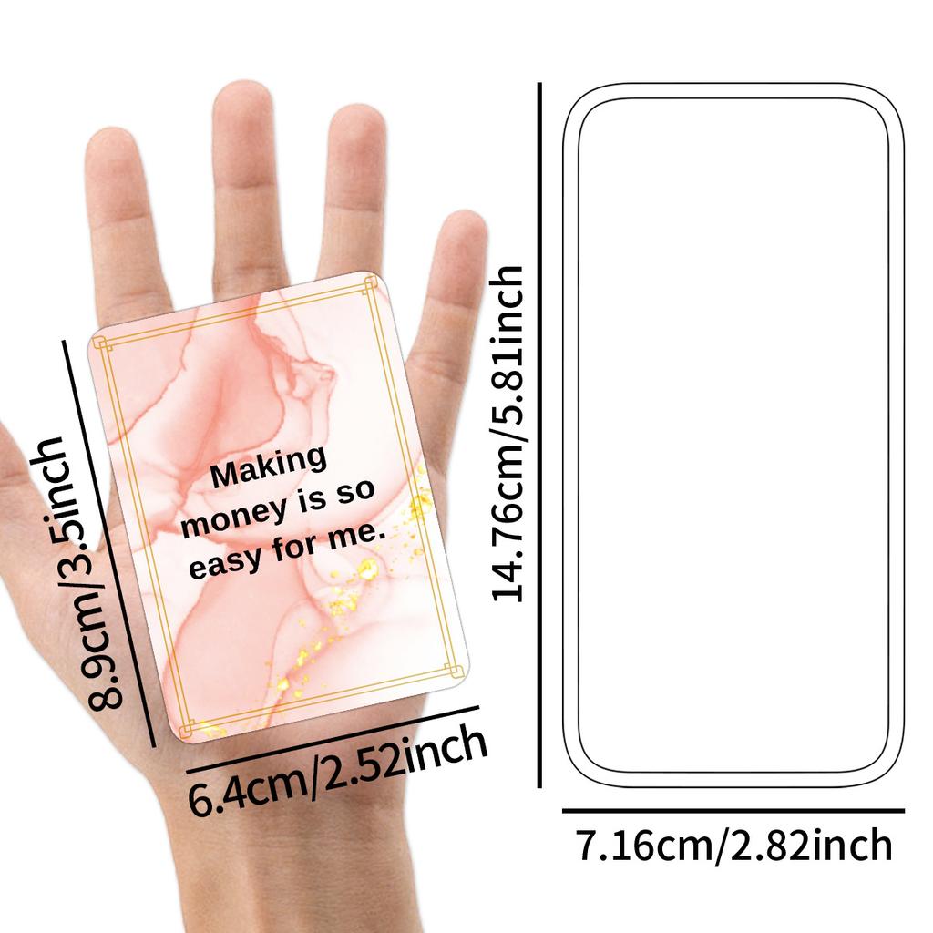 50 Stück Frauen Affirmationskarten, Tägliche Positive Zitate, Selbstermutigungs-Motivationskarten für Mentales Wohlbefinden, Geschenkidee