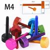 2pcs M3 M3.5 M4 M6 Colourful Aluminum Alloy Thumb Screw Flat Cylindrical Head Hand Tighten Bolt DIY Computer Case  Anodizing