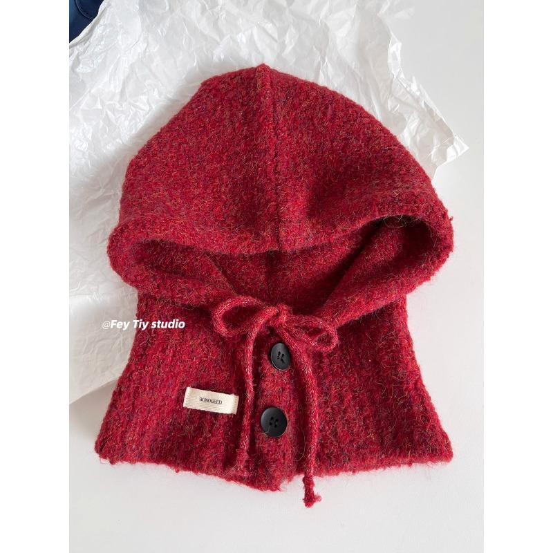 Balaclava New Autumn and Winter Warm Hat Scarf Integrated Woolen Hat