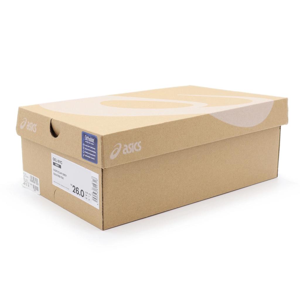 1201A789-750 Asics Gel-NYC Marfim Argila Cinza Branco Bege Preto Cinza Escuro (Masculino)