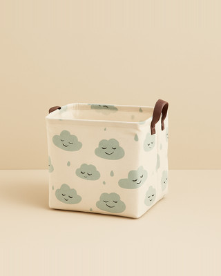 1 PC Skládací úložný koš z bavlny a lnu Úložný box na dětské hračky Úložný koš na různé látky Košík na praní LM