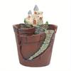 Creative Plants Pot with City of Sky Flowerpot Combination Resin Succulent Plant Pot Home Garden Decoration Plants Holder