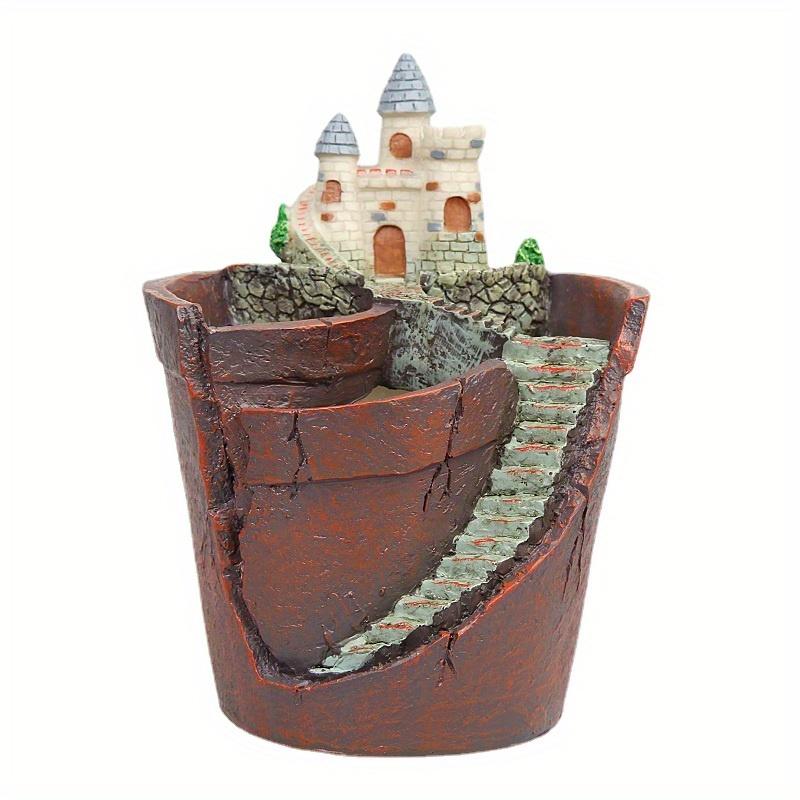 

Креативный горшок для растений с цветочным горшком «Город неба», комбинированный полимерный горшок для суккулентов, украшение для дома и сада, держатель для растений castle