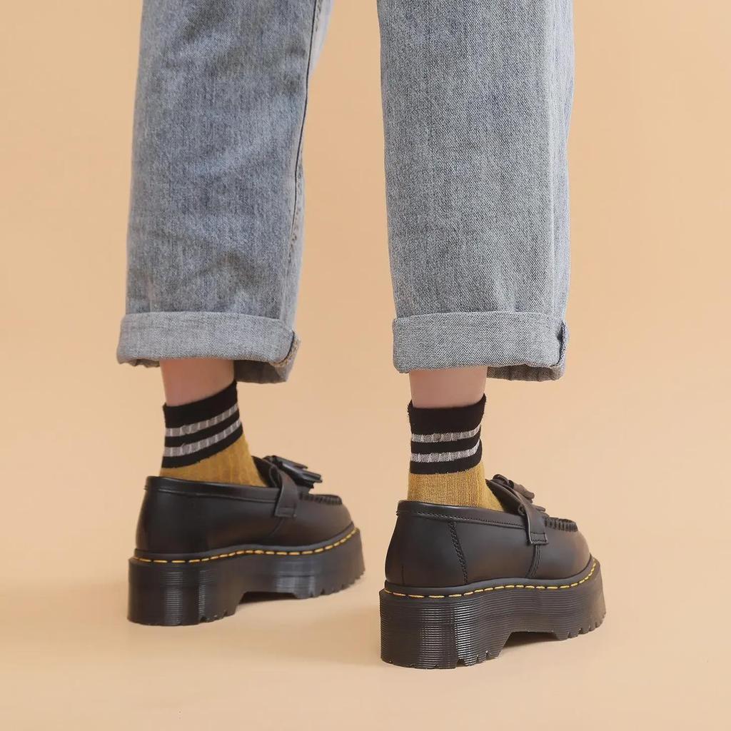 Damen-Loafer im britischen Stil mit Quaste, echtes Leder, vielseitige, lässige Low-Top-Schuhe für modebewusste Studentinnen