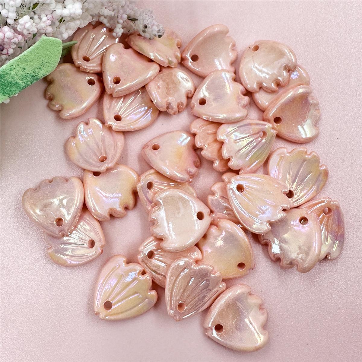 

15,2*15,7 мм для серег, бусин-лепестков, ожерелья, ювелирных изделий, маркировка, сделай сам, материалы ручной работы, украшения для волос, 50 ​​шт./компл., акриловые бусины розовый