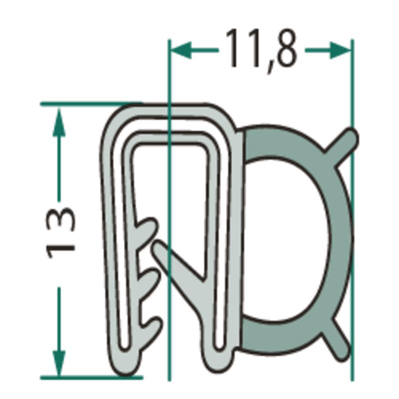 Universal Rubber Profile for Window Seal 12x13