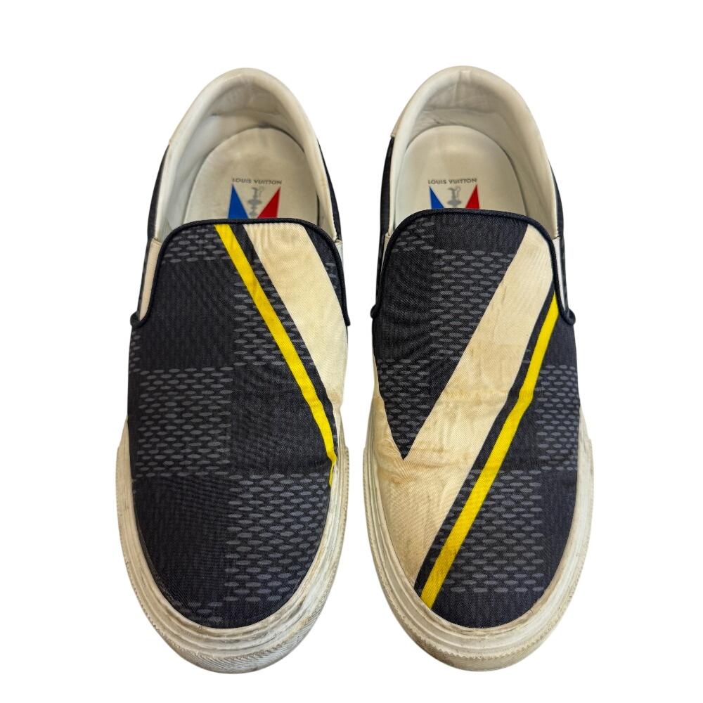 Louis Vuitton Latitude deri America's Cup 2017 spor ayakkabı Lacivert deri erkek Kullanılmış