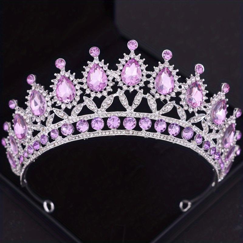 Baroque Vintage Crystal Tiaras And Crowns Rhinestone Queen Pageant Prom Diadem Crown Bridal Wedding Hair Accessories Jewelry