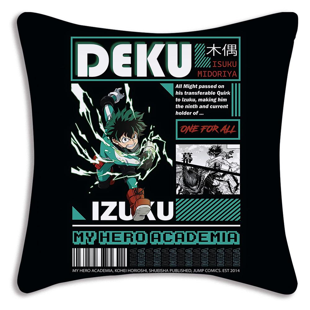 Anime My h-Hero Academias Pillow Covers Cartoon Sofa Decorative Home Double-sided Printing Short Plush Cute Cushion Cover