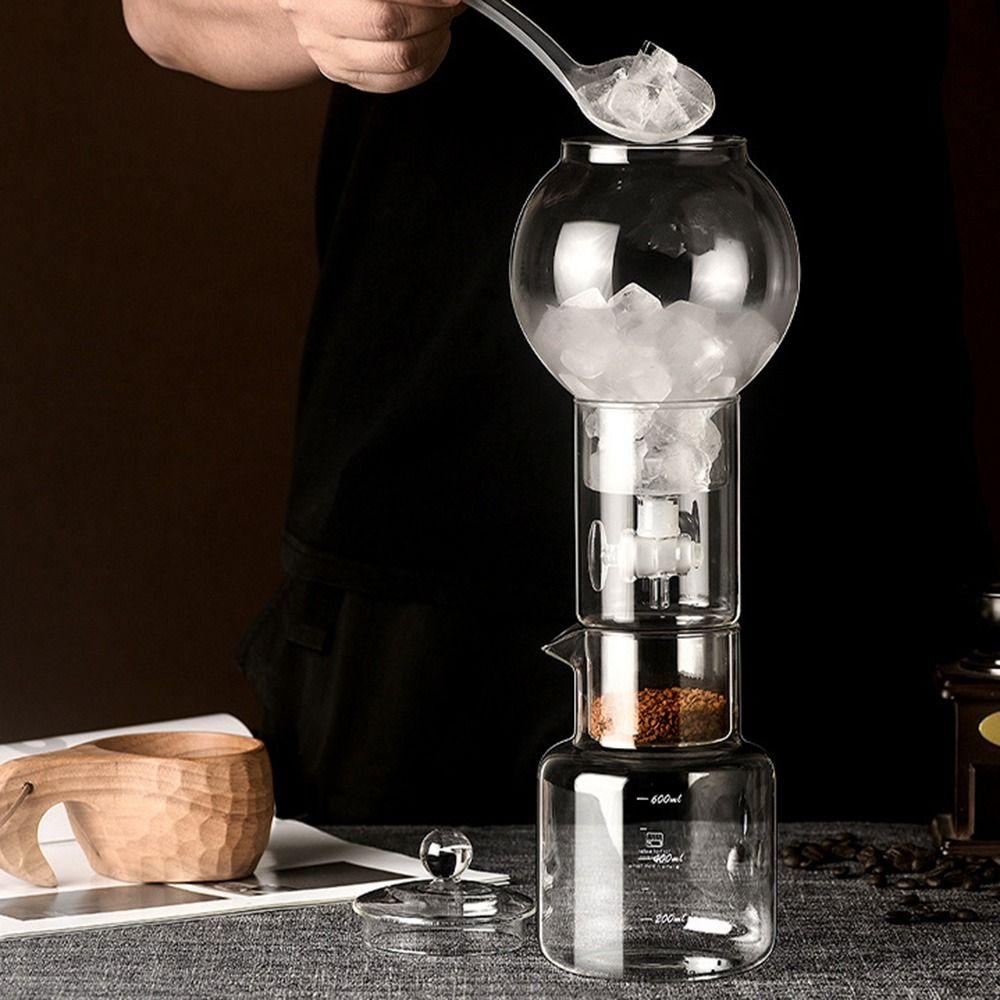 600ml Ice Dripper Coffee Maker Borosilicate Glass Iced Coffee Brewer  Kitchen