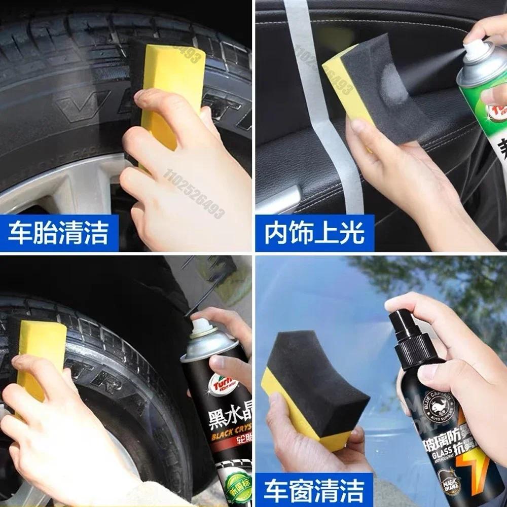 Car Professional Tyre Tire Dressing Applicator Curved Foam Sponge Pad Household Vehicles With Multifunctional Anti-dead