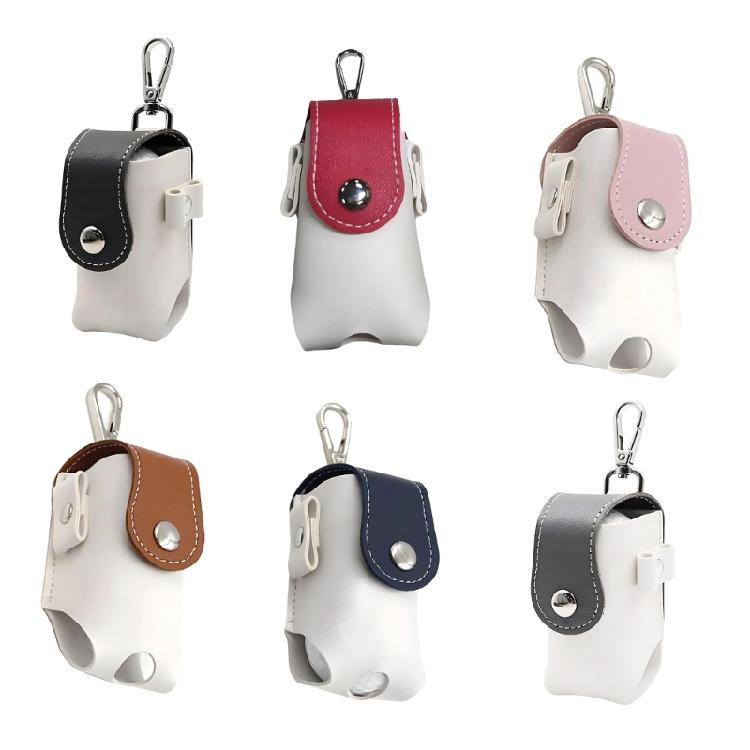 PU Leather Golf Ball Pouches With Keychain Hook Waterproof Golf Ball Organiser Bag for Small Accessories Management