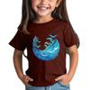 Children's Fashion Daily Printed Round Neck Short Sleeved Casual T-shirt Top