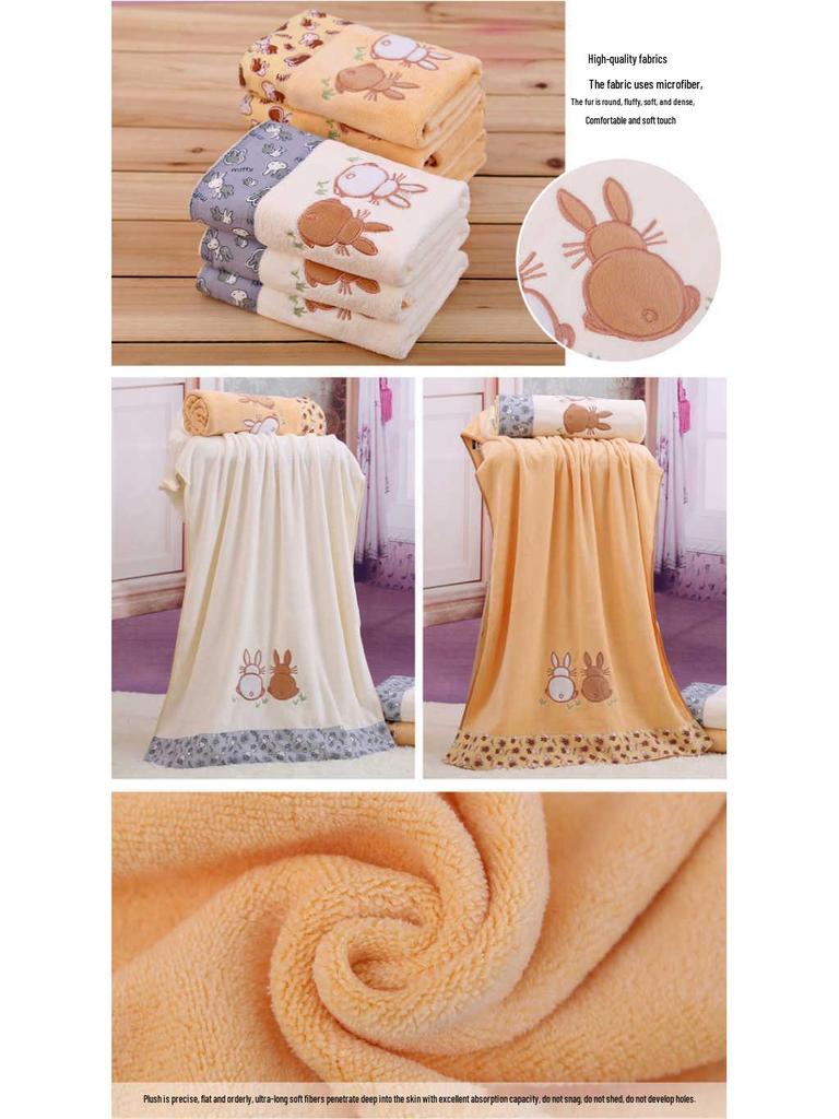 Soft, Lint-Free Bath Towel Set for Adults & Children - Absorbent for Face and Body