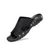 Summer Plus Size Genuine Leather Men Beach Slippers Casual Open Toe Indoor Outdoor Home Holiday Mens Sandals