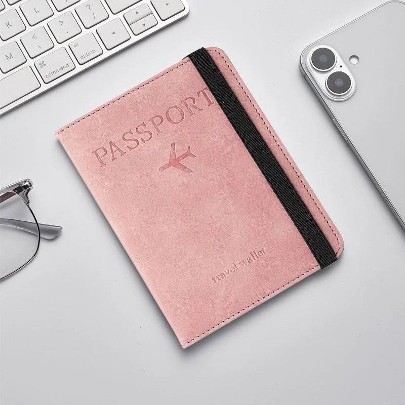 Multi-Functional Travel Wallet: Passport, Ticket, and Document Holder with Anti-Skimming Protection
