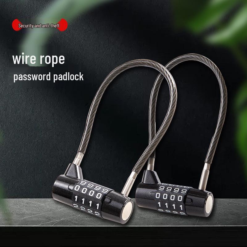 Steel Wire Combination Lock for Patio Furniture, Yard Tools, and Door Handles.