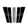 6Pcs Carbon Fibre Car Door Window Trim Pillar Posts Decorative Cover Trim For Mercedes ML-Class W166 2012-2015 Auto