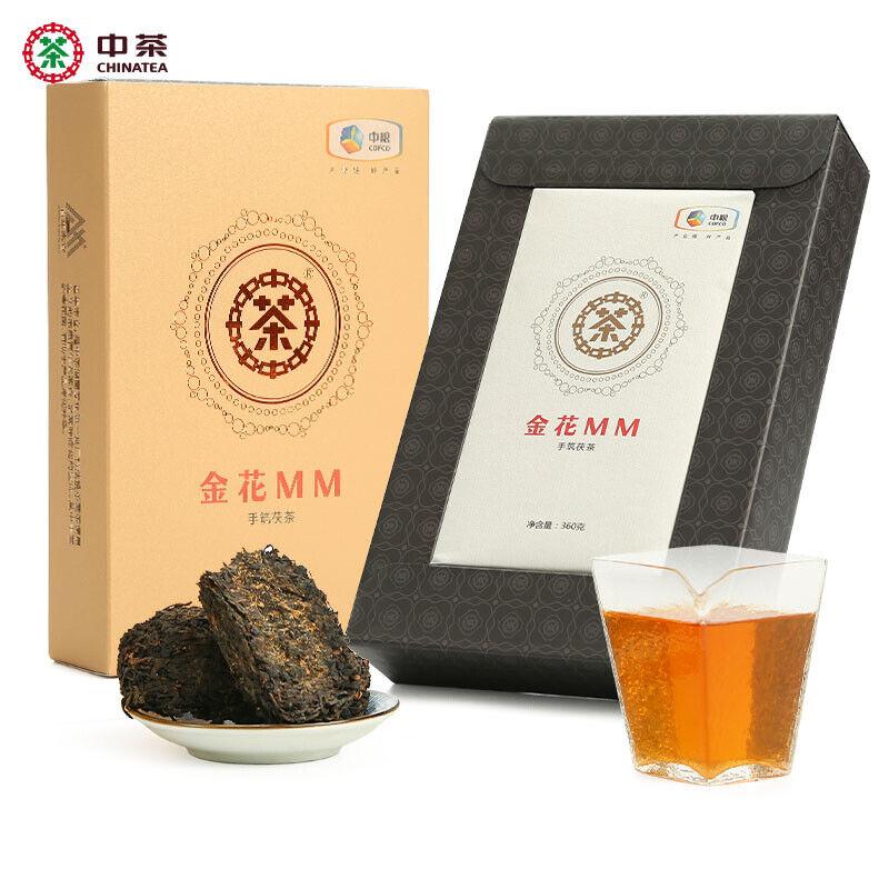 

Чай CHINATEA Brand MM Hunan Anhua Golden Flowers Fucha Dark Tea 360g Brick Fu Zhuan