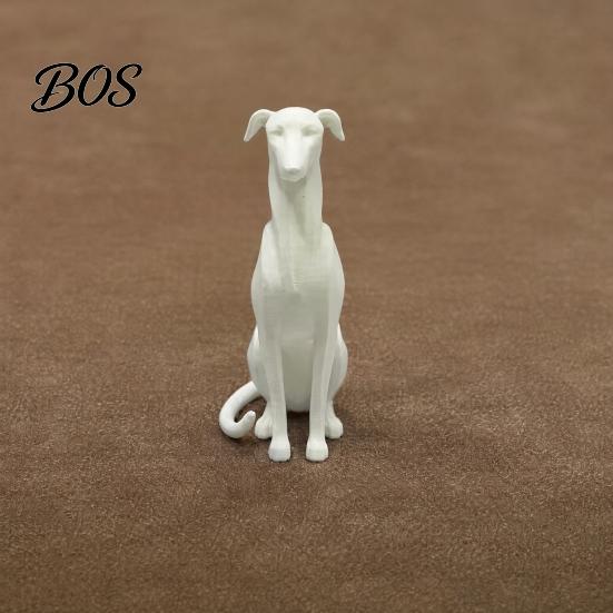 3D Printed Pet Model Huibiti Dog Figurine, Simulated Sitting Shape Model, Delicate Hair Small Decor Texture, One-Piece Molding, Mini Desktop Ornament
