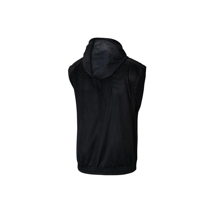 adidas DM SS Felpa con Cappuccio da Basket Senza Maniche Uomo Top Nero HE1608