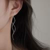 Minimalist Long Wavy Fringe Earrings New Women Fashionable Hanging Earrings High-End Jewelry Minimalist Accessories Gifts