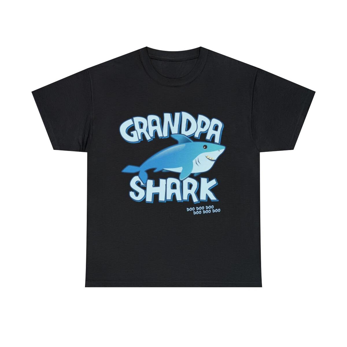 Grandpa Shark Doo Doo Doo Graphic Tee Shirt, S-5XL 3XL