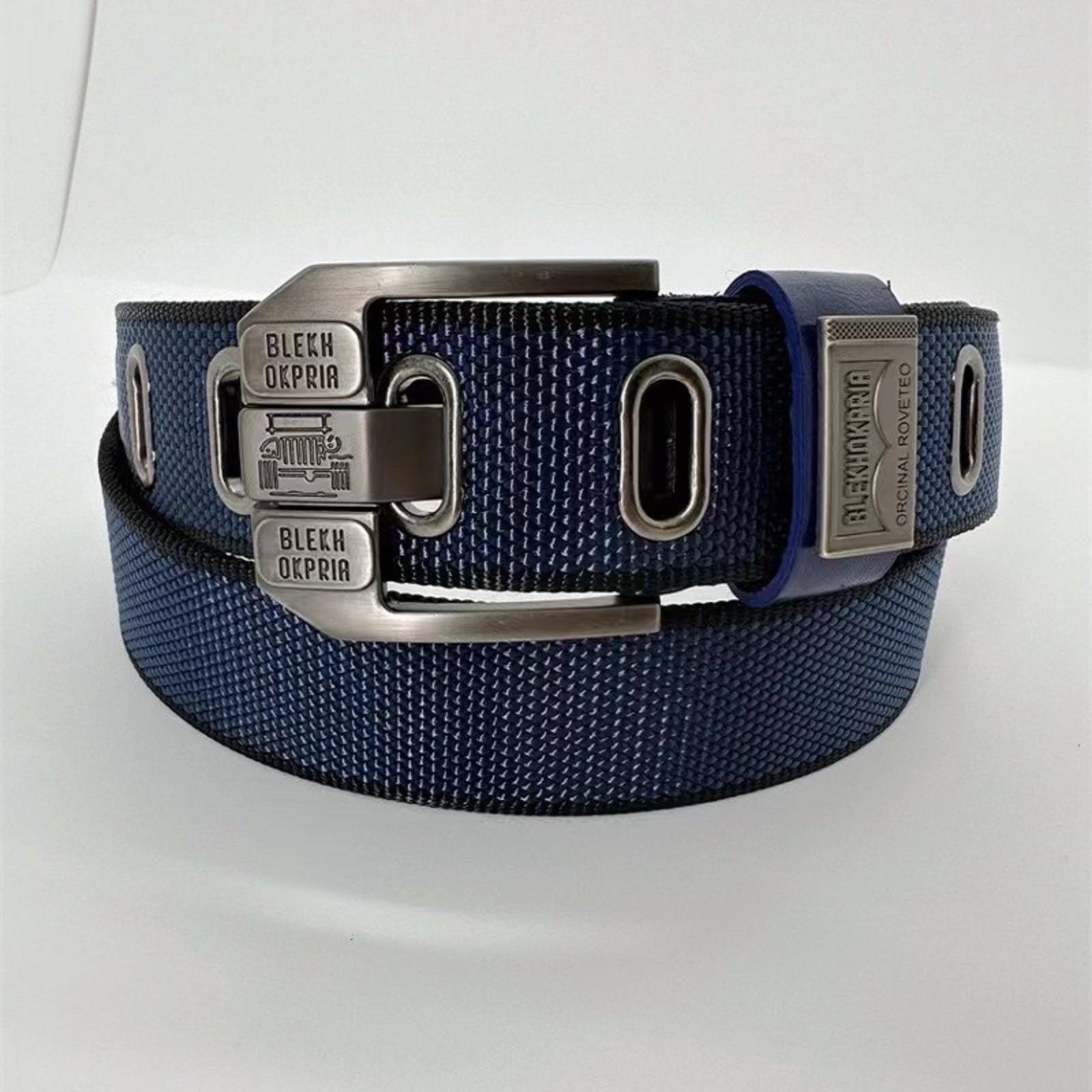 

Мужской тактический ремень нейлоновый ремень с пряжкой-штифтом молодежный повседневный универсальный холщовый ремень для брюк военный тренировочный двусторонний ремень с бусинами One Size