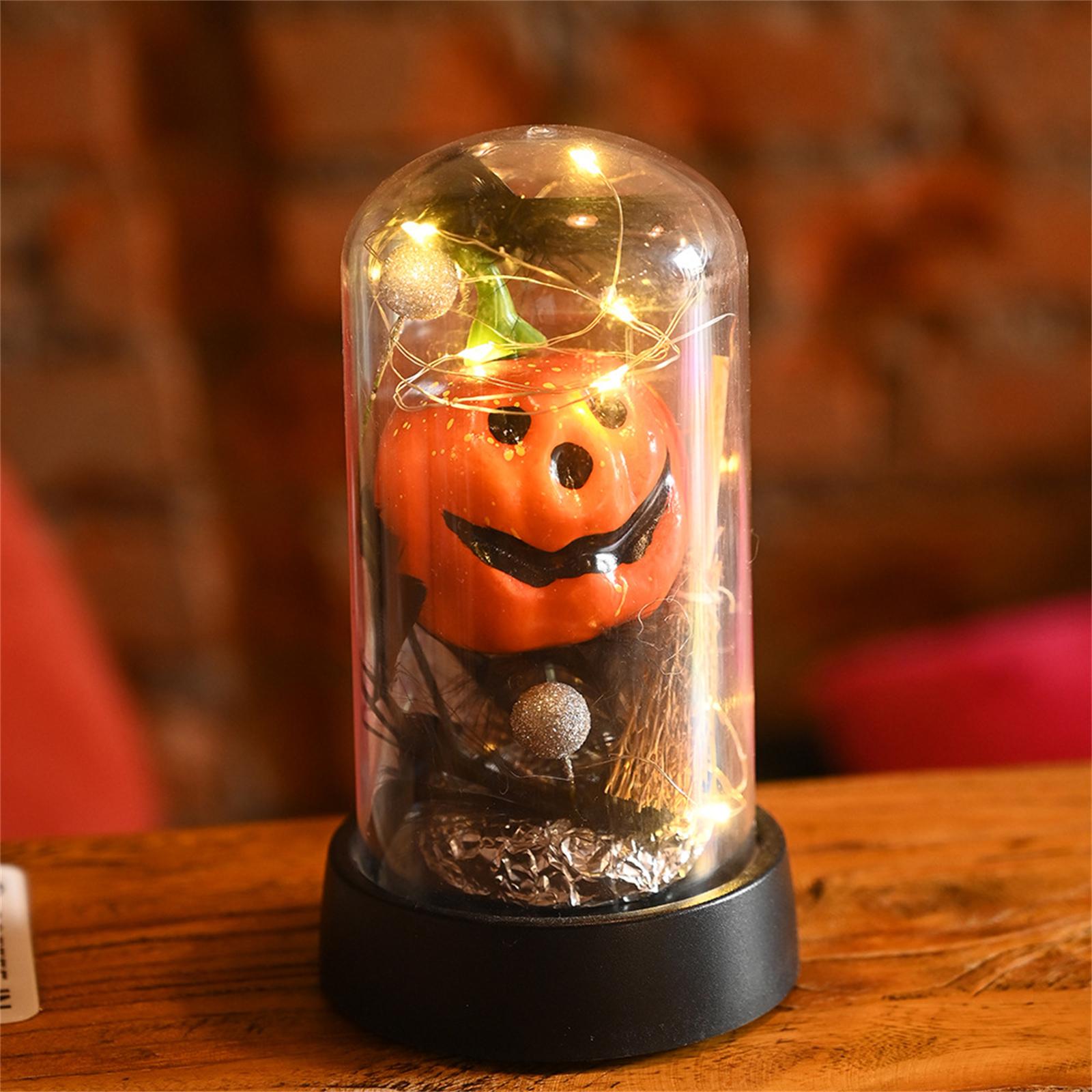 

Halloween Pumpkin Head Small Bouquet Creative Gift Desktop Night Light One Size