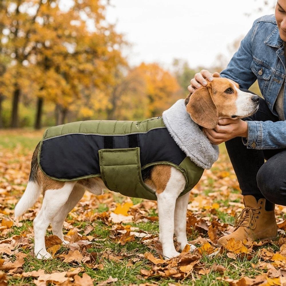 Windproof Dog Vest Jacket Thickened Dog Ski Suit Practical Dog Windbreaker  Winter