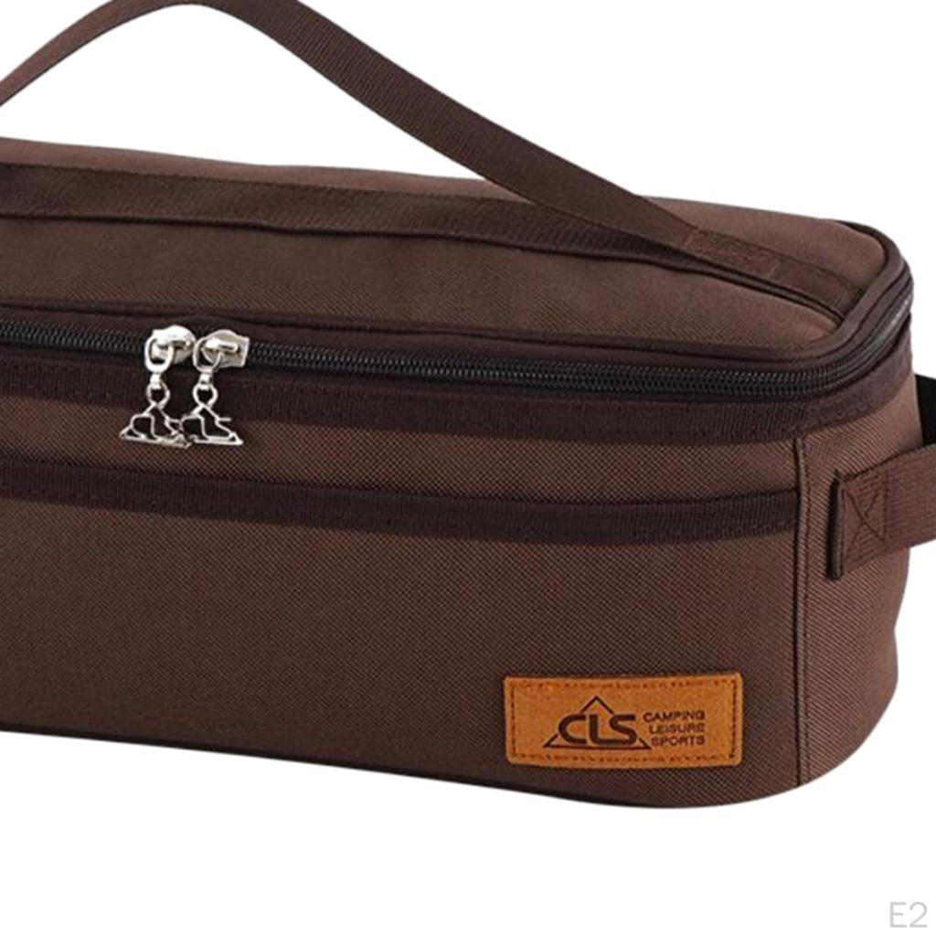 Backpacking Camping Cookware Kitchen Utensil BBQ Organizer Travel Case Tote Bag for Tableware