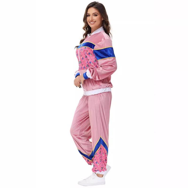 Halloween retro disco hippie party stage show sports costume