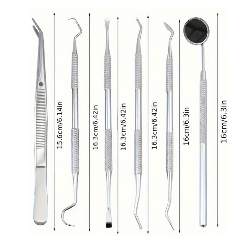 Professional Dental Cleaning Kit Stainless Steel Oral Hygiene Tools, Interdental Cleaners,Toothpicks For Thorough Teeth Cleaning
