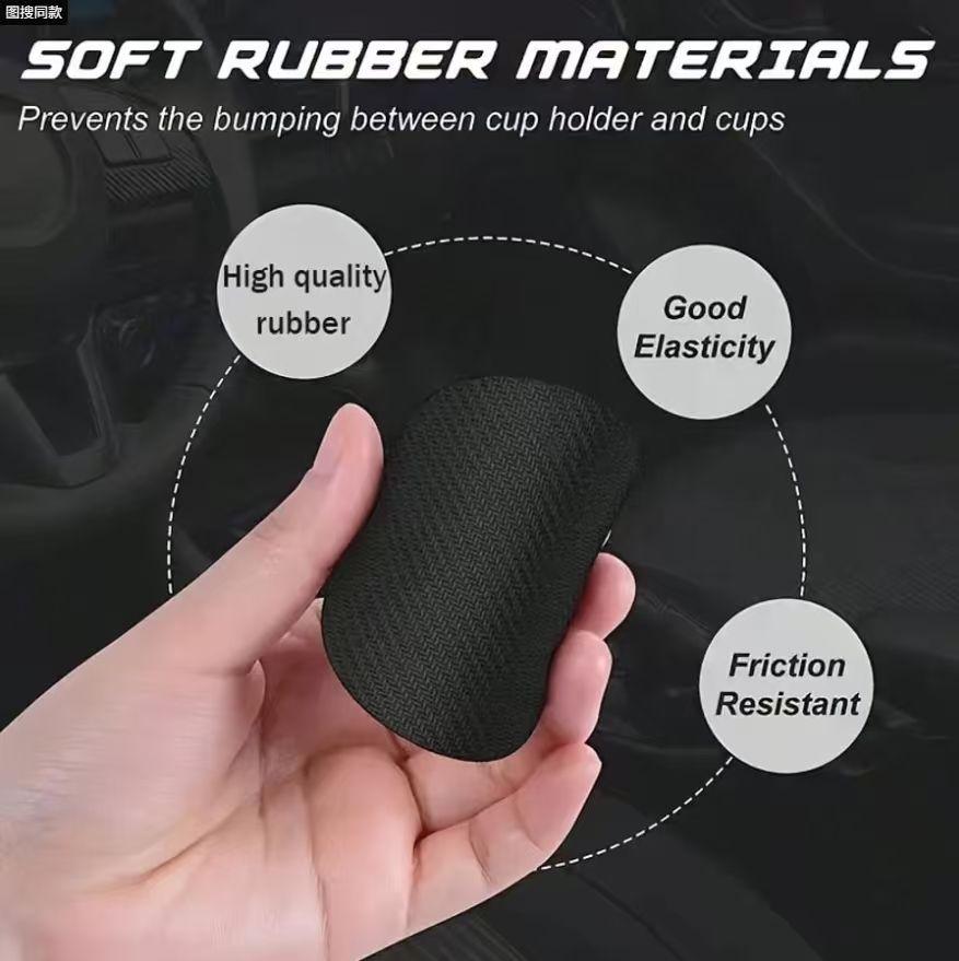 2PCS White Parrot Car Personalized Water Cup Mat Stand Anti Slip Mat Bottle Stand Cup Stand Car Interior Anti Slip Cup Stand