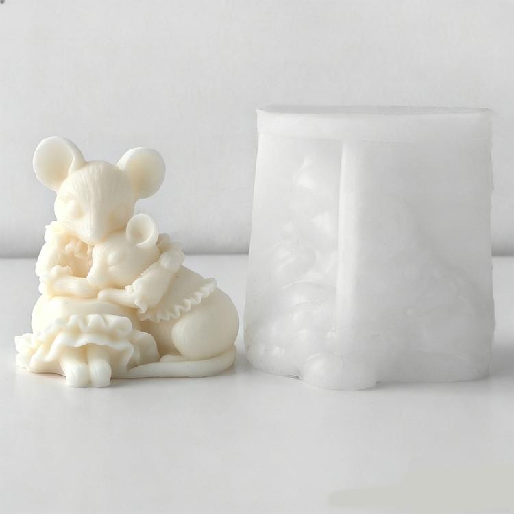 Mouse Shape Candle Silicone Mold Dishwasher Safe Use For Wax Melts Soap Making Unique Decorative Projects