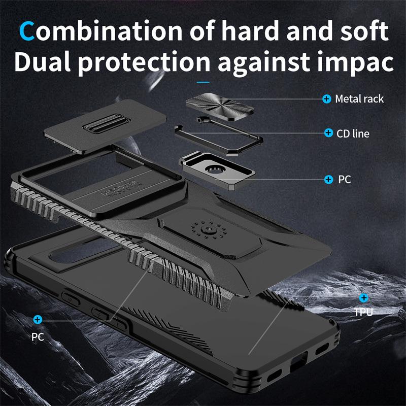 Ring Push-Pull Window Phone Case for Google Pixel 10 PRO, 9PRO XL, 8A, 8PRO, 7A, 9A - Drop-Proof, Cross-Border Design