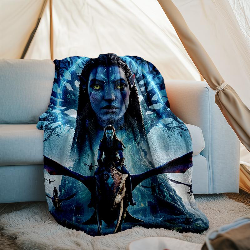 Avatar-Thema bedruckte Decke Perfekt für Sofa Bett Reisen Außenbereich Maschinenwaschbar Gemütlich Langlebig