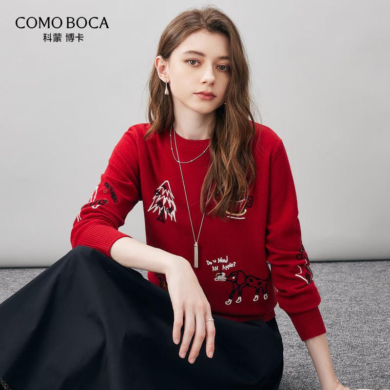 

Women s 2025 Autumn/Winter Round Neck Wool Sweater M