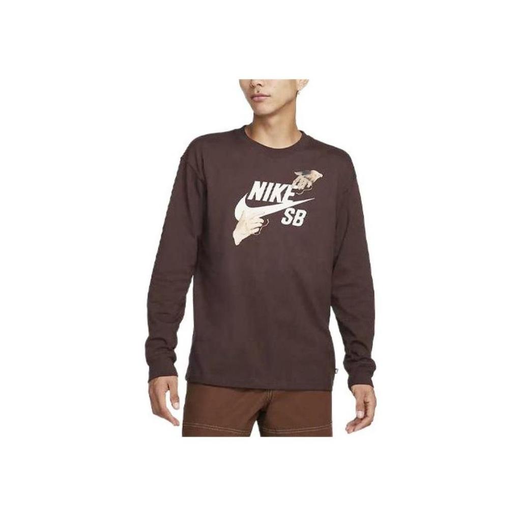Nike Sportswear Long Sleeve Knit Top Brown FQ7682-227