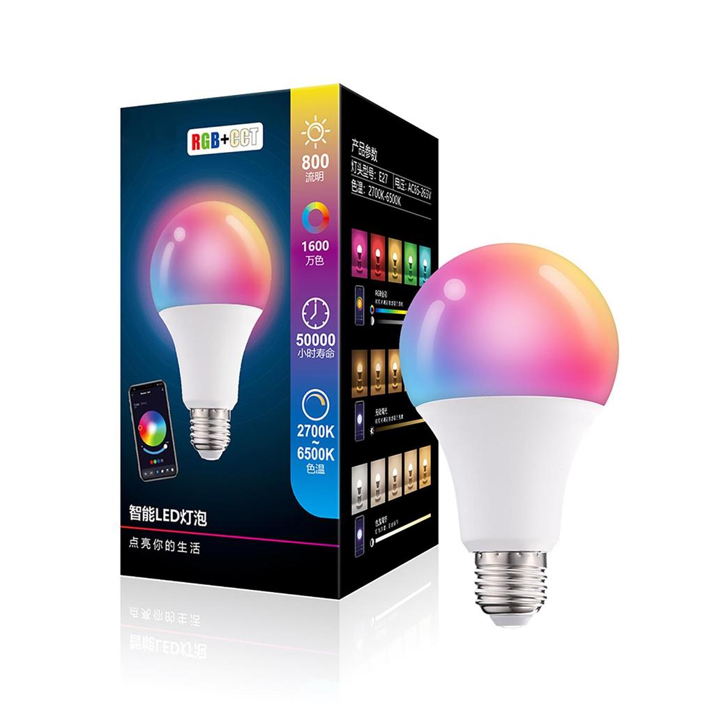 A60 10W 1pc /2pcs/4pcs Smart Light Bulbs Remote Control Music Sync WiFi Light Bulbs Household Lighting Lamp For Home Party