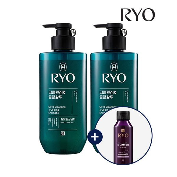 Cheong-A Deep Cleansing & Cooling Shampoo 480ml x 2 + Shampoo 180ml x 1 480ml 2 packs + free gift