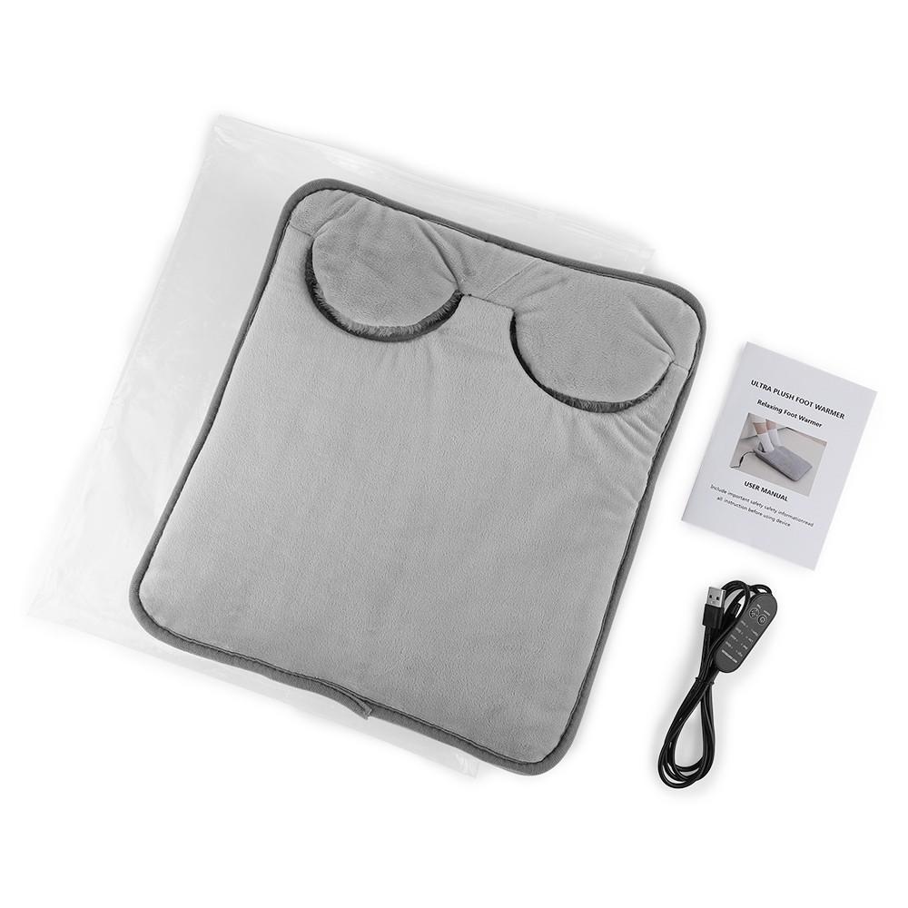 3 Temperature& 9 heat levels Setting Heating Pad Soft Flannel Fast Heating Feet Warmer Electric Foot Heating Pad USB Foot Warmer(5V)
