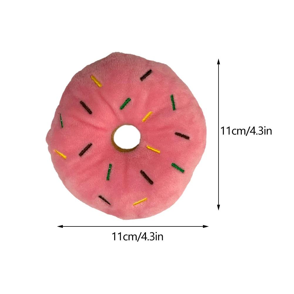 Sweet Donut Shaped Dog Toy Chew Toy Resistant Puppy Teeth Cleaning - Safe, Durable, Washable Toy for Pet Companion