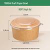 Einweg Runde Kraftpapier Schüssel mit Deckel