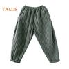 Women Casual Pants Elastic High Waist Loose Fit Thickened Sweatpants with Pockets Solid Color Casual Trousers
