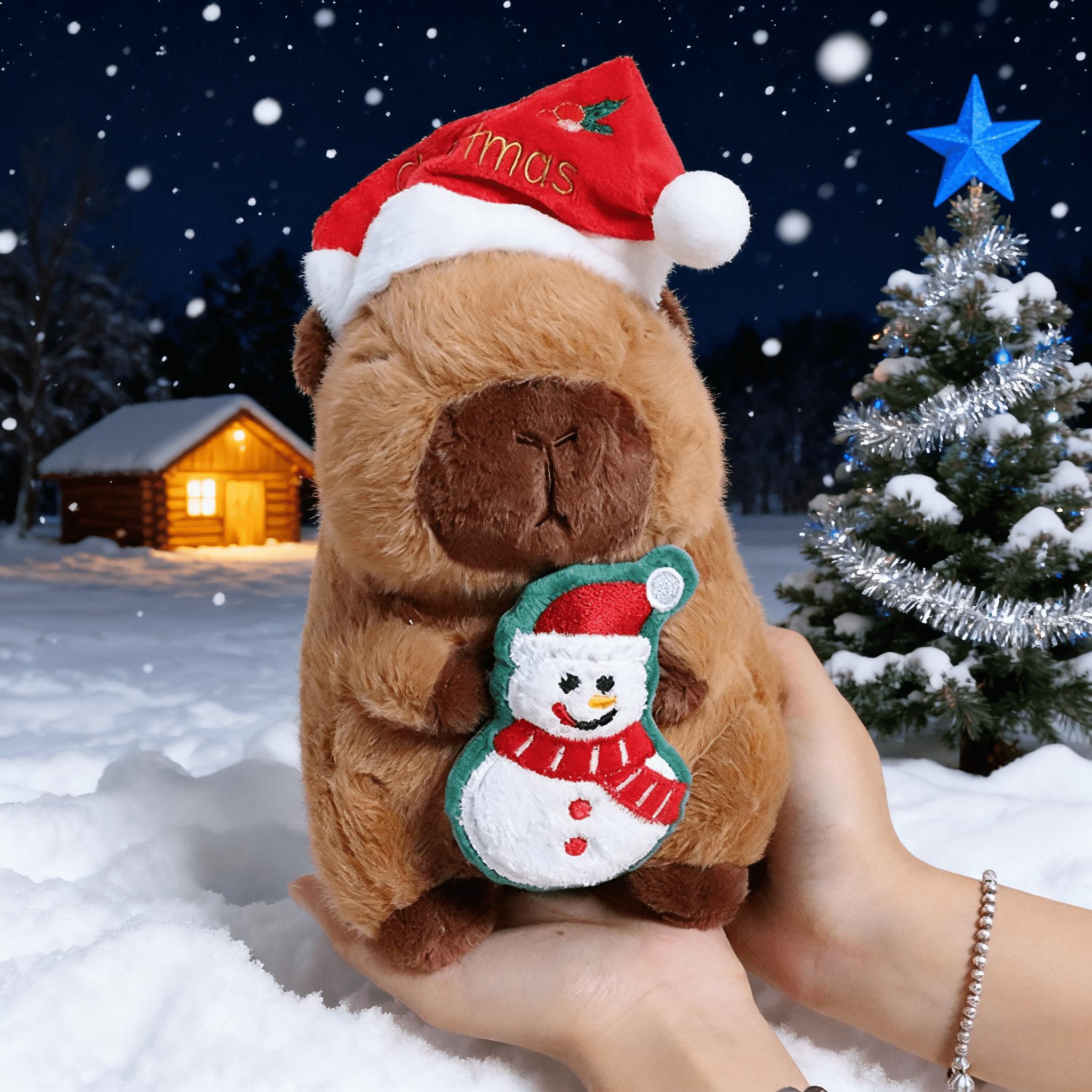 20cm Cute Christmas Gingerbread Man Capybara Plush Toy Christmas Tree Capybara Hug snowman Capybara Doll Christmas Gift For Kids 20cm
