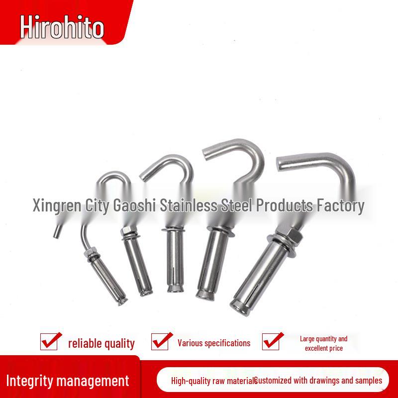 304 Stainless Steel Expansion Screw Hook for Clotheslines, Swings, and Wells