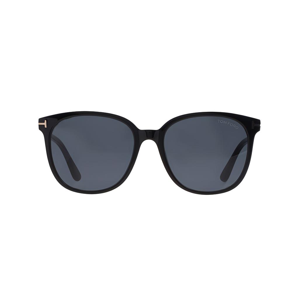 TF T Logo Acetate Irregular Shape Sunglasses Unisex sunglasses Black FT0972K01A56
