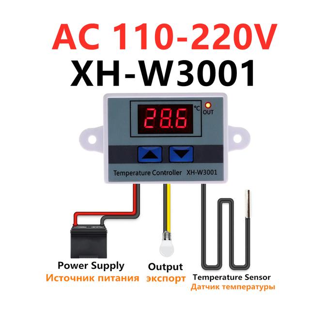 XH-W3001 XH-W3002 Digital Control Temperature Microcomputer Thermostat Switch Thermometer Thermoregulator Switch 12/24/220V