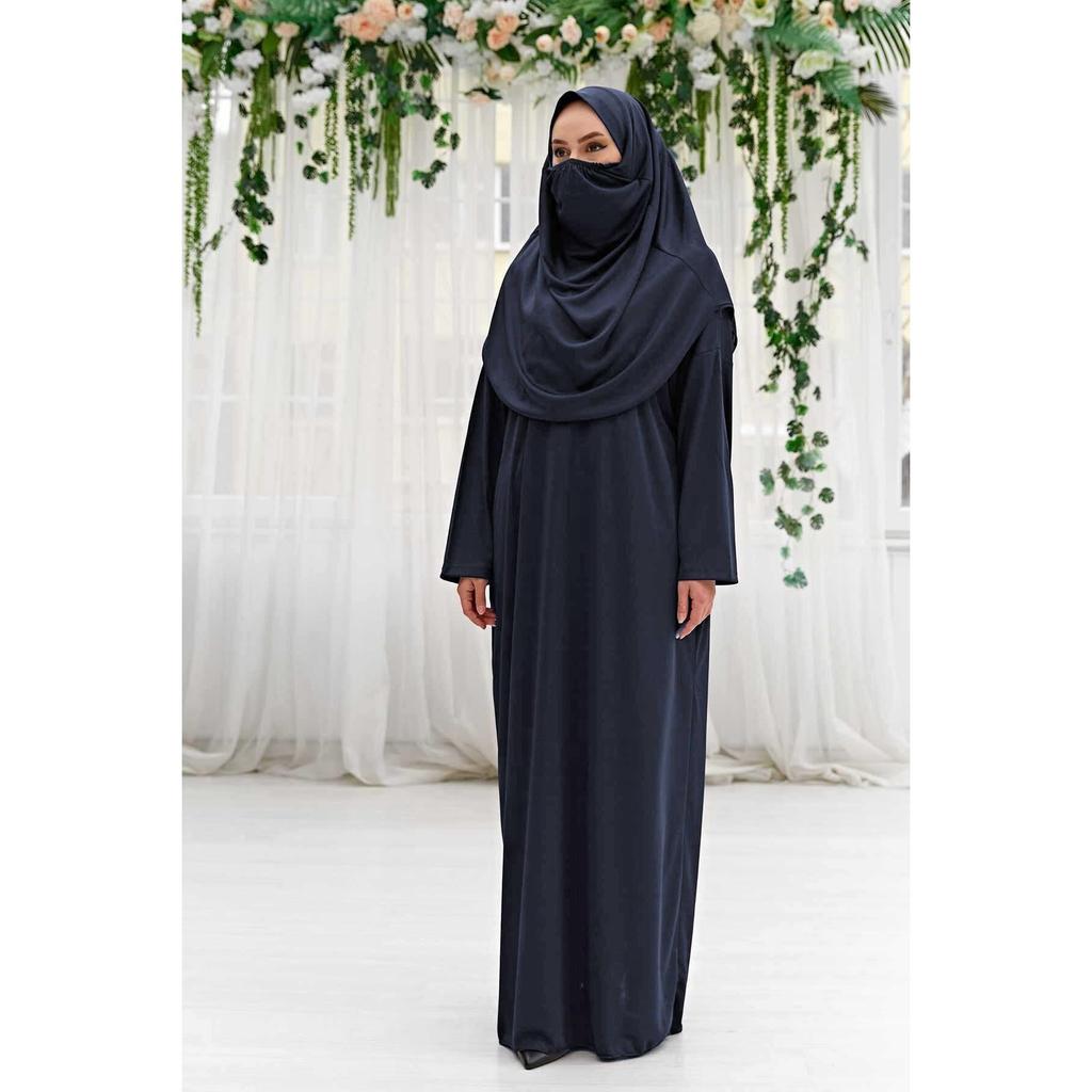 Tweedelige jurk voor dames, moslim Abaya Kafan, gebedsjurk met hijab